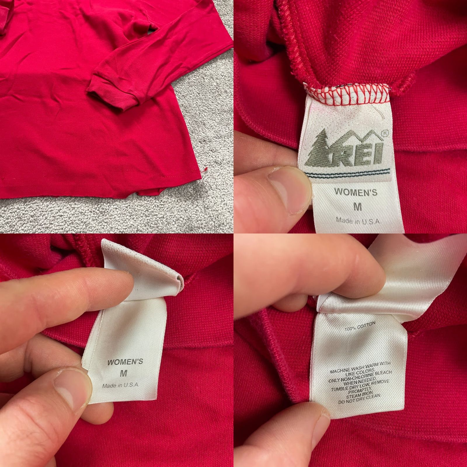 Vintage VINTAGE REI Turtle Neck Sweater Woman Medium Solid Red Long Sleeve Cotton Outdoor Casual Size M / US 6-8 / IT 42-44 - 8 Thumbnail
