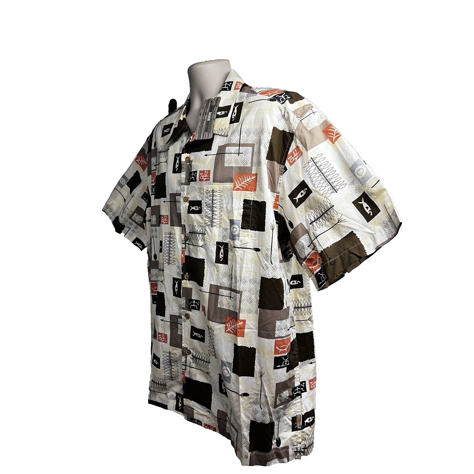 Quiksilver QuickSilver Hawaiian Button Up Shirt Mens XL Pocket New Size US XL / EU 56 / 4 - 3 Thumbnail