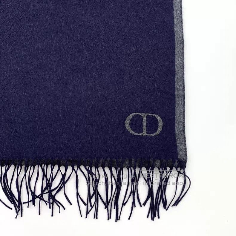 Dior Dior Dark blue CD letter embroidery mulberry silk tassel s Size ONE SIZE - 4 Thumbnail