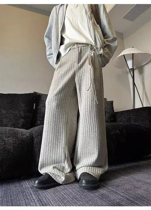 VIBE Corduroy Stripe Loose Wide Leg Flare Pants Size US 30 / EU 46 - 4 Thumbnail