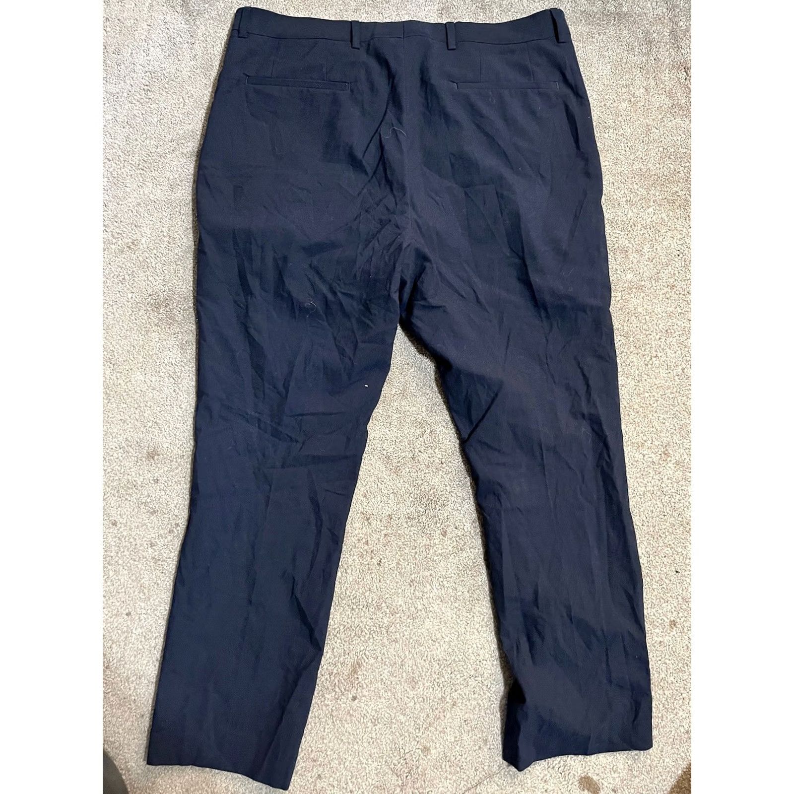 DKNY DKNY Pants Men’s 34x27 Navy Blue Dress Pants Cotton Blend Casual Workwear Hemmed 27” Inseam Mens Pants Navy Blue Dress Pants Regular Size 34 Mens Size US 34 / EU 50 - 3 Thumbnail