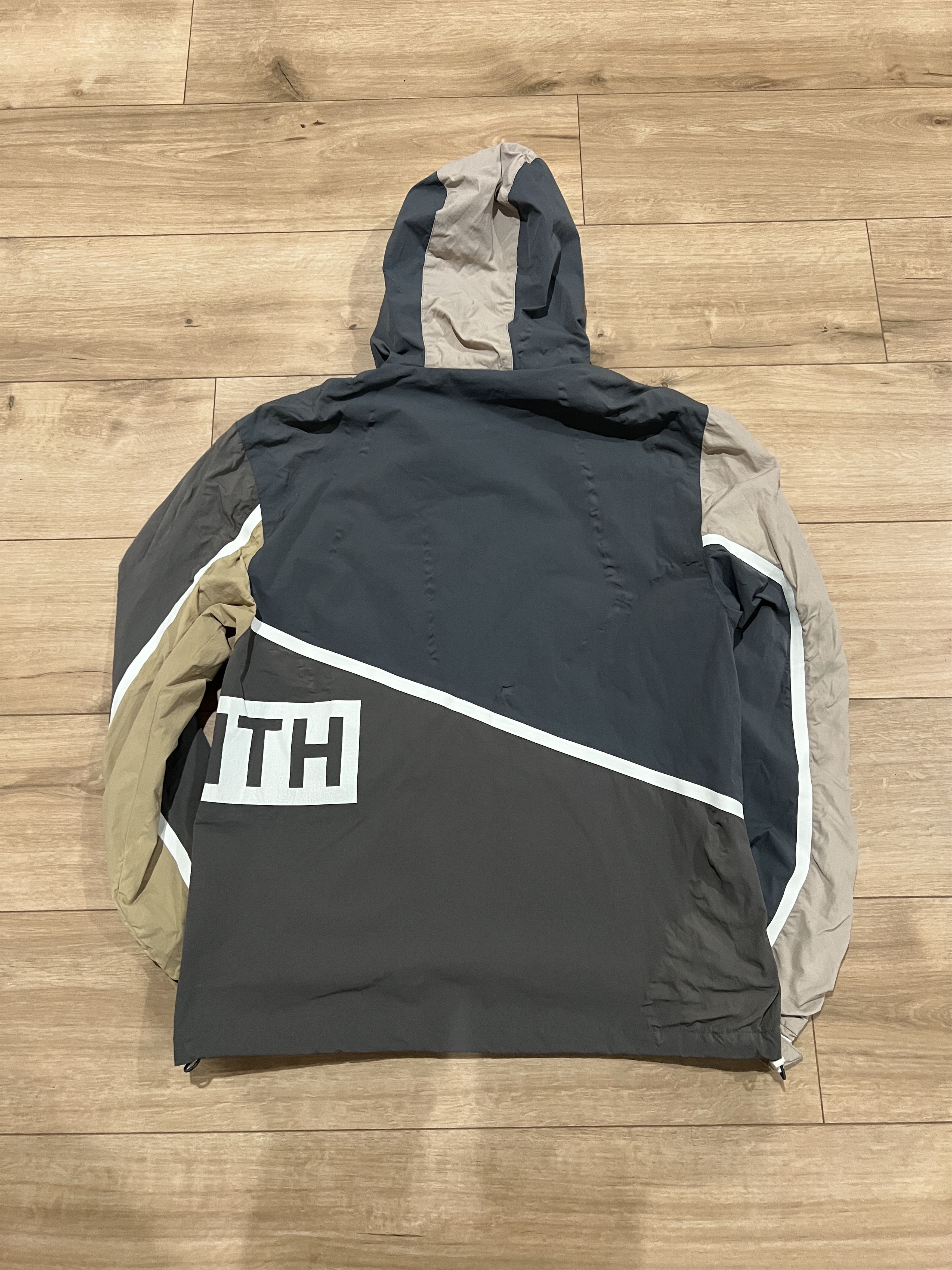 Kith Madison Hooded Zip-Up Jacket Brown / Gray – Size S