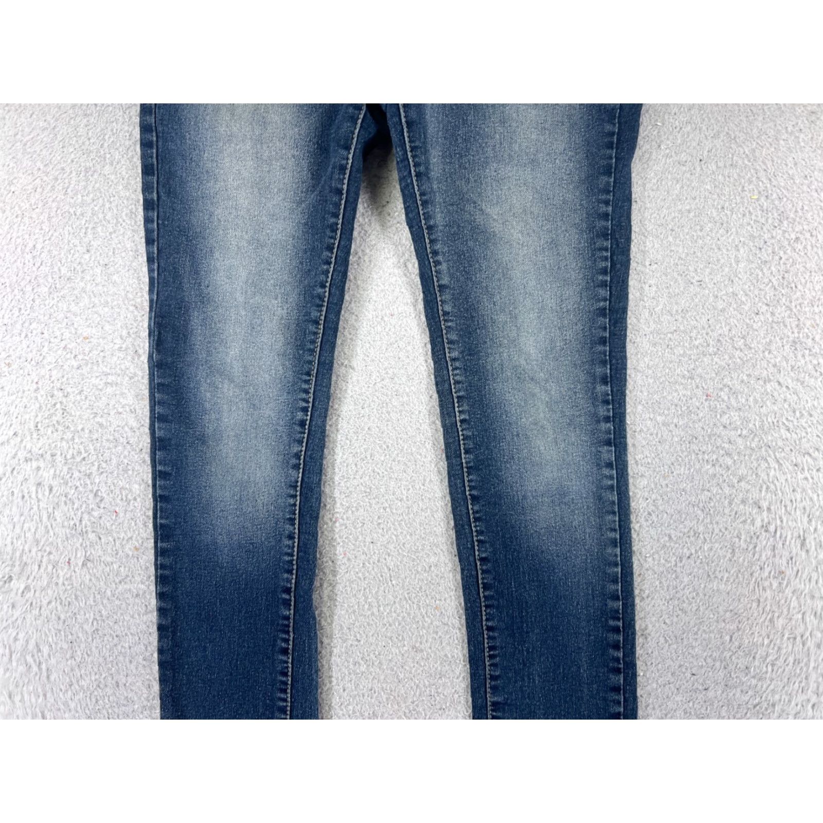 Denime Secretly Evil Jeans Womens Denin Skinny Blue 28x29 7 Low Rise 5-Pocket Cotton Denim Jeans Mens Womens Girls Size 28" / US 6 / IT 42 - 3 Thumbnail
