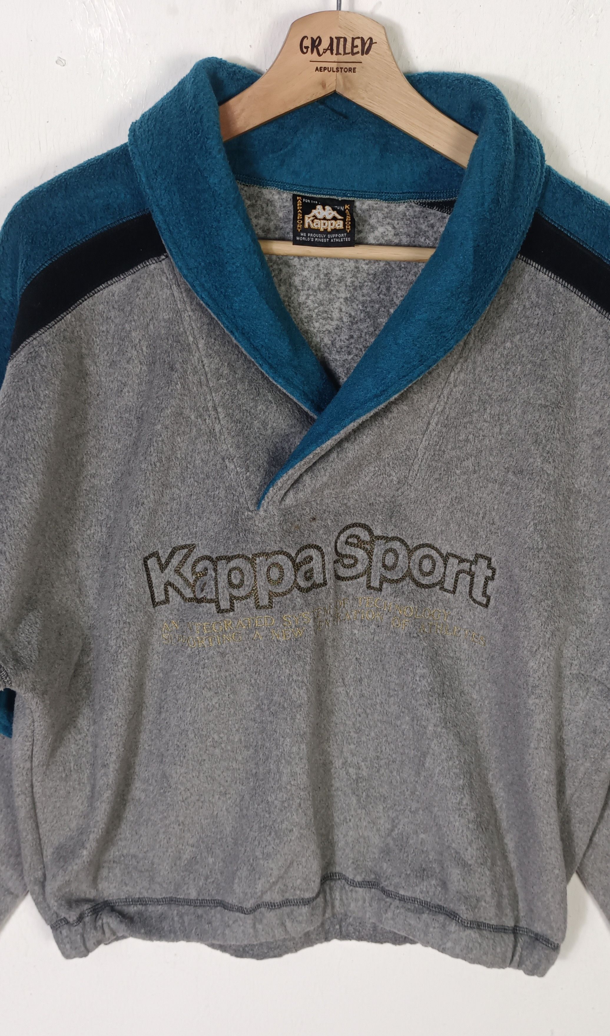 Kappa Vintage 90s Kappa Sport Spell Out Fleece Size US XL / EU 56 / 4 - 6 Thumbnail