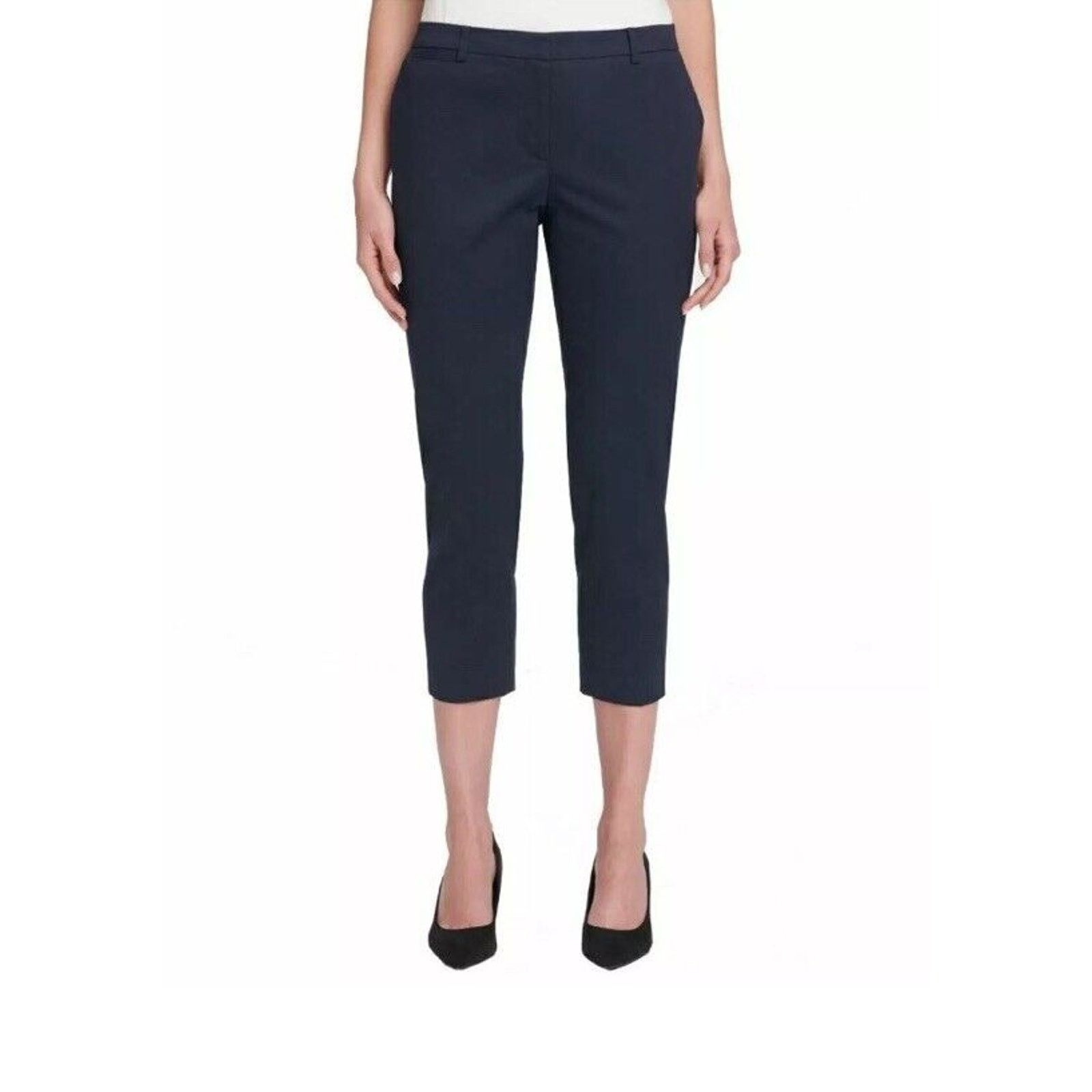 Tommy Hilfiger Tommy Hilfiger Pants Radcliffe Cropped Slim Navy Blue Sz 10 Size 32" / US 10 / IT 46 - 1 Thumbnail