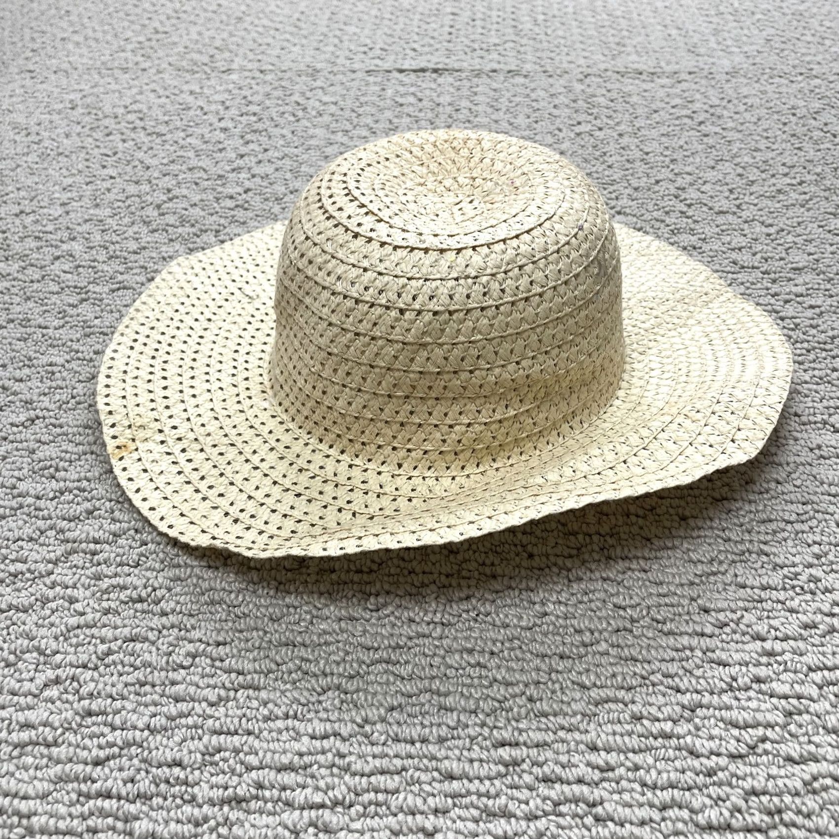 Vintage Unbranded Paper Straw Sun Hat Womens One Size Yellow Sun Protection Light Panama Sun Hat Women One Size Yellow Size ONE SIZE - 2 Thumbnail