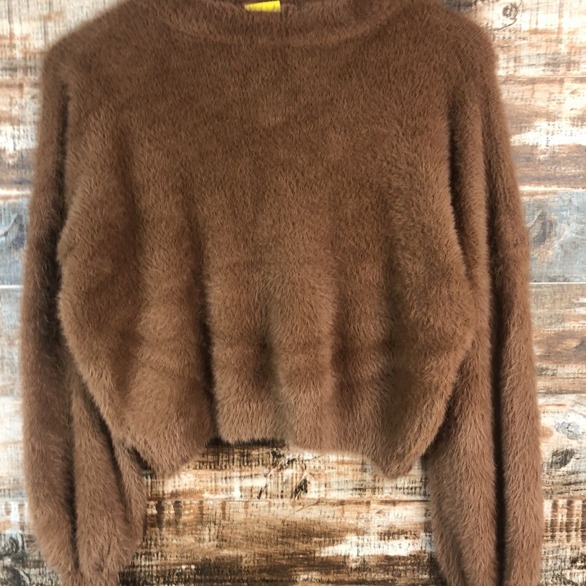 Japanese Brand DL Gorge Brown Mohair shaggy Knitwear #C313 Size S / US 4 / IT 40 - 6 Thumbnail