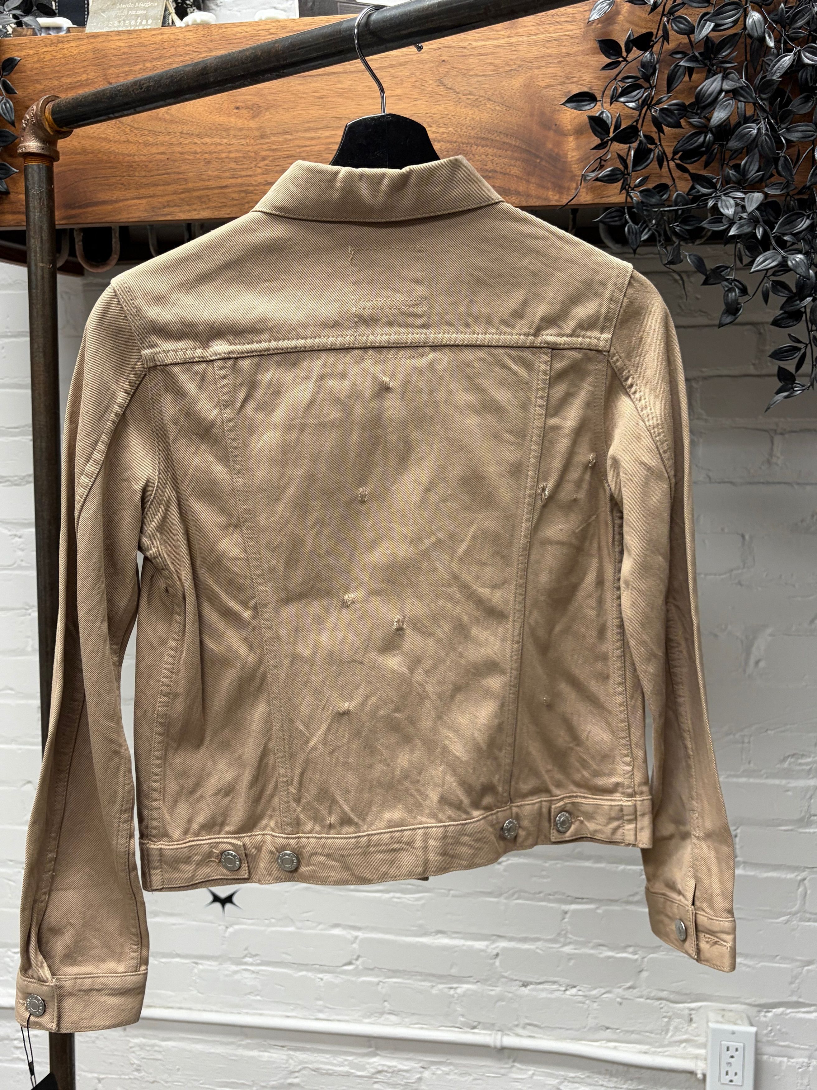 Helmut Lang Vintage Helmut Lang ‘Raw Silk Denim’ Brown Trucker Jacket Size US S / EU 44-46 / 1 - 5 Thumbnail