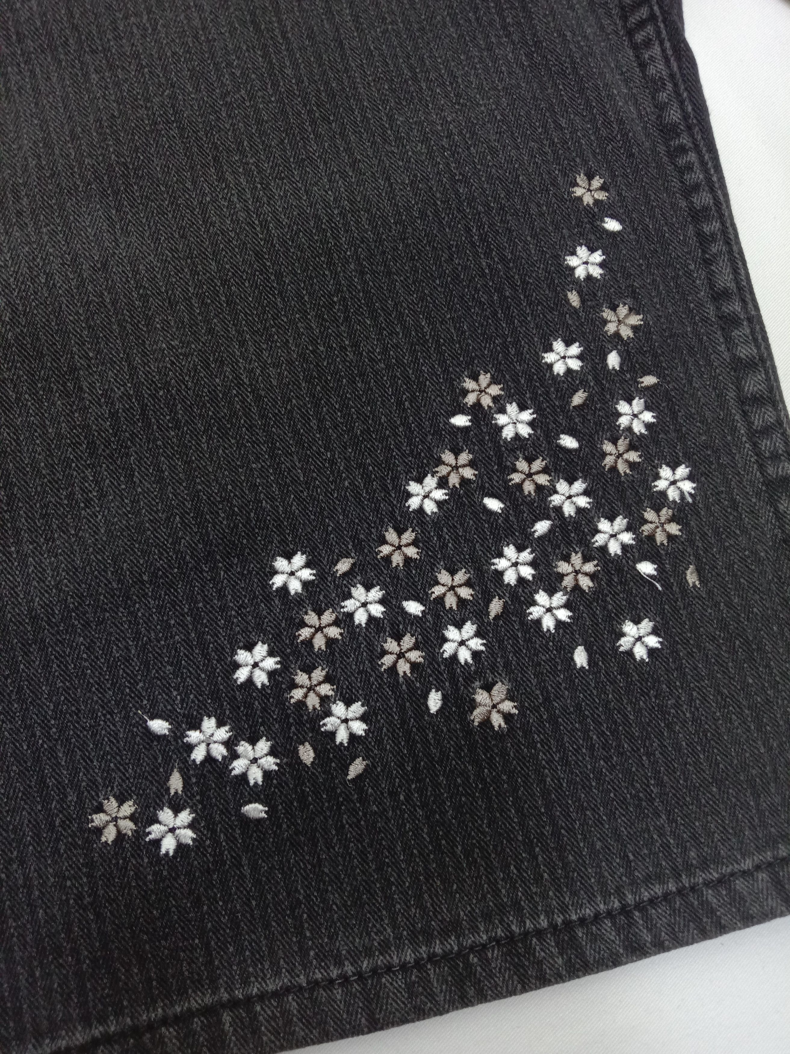 Japanese Brand Vintage Karakuri Tamashi Embroidery Infinity Sukajan Jeans Size US 35 - 9 Thumbnail