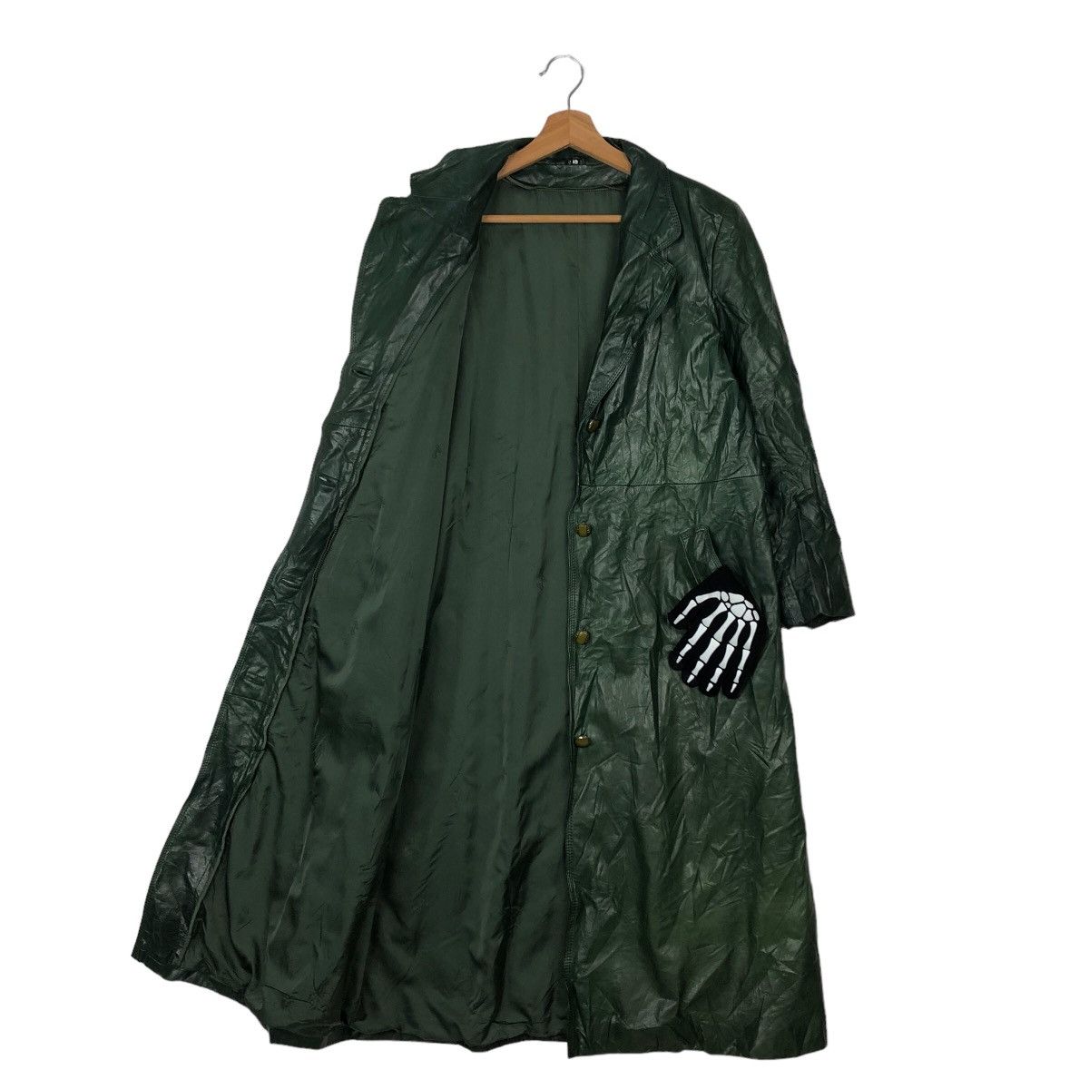 Japanese Brand VINTAGE LONG JACKET GENUINE LEATHER RA INSPIRE RICK OWENS Size M / US 6-8 / IT 42-44 - 8 Thumbnail