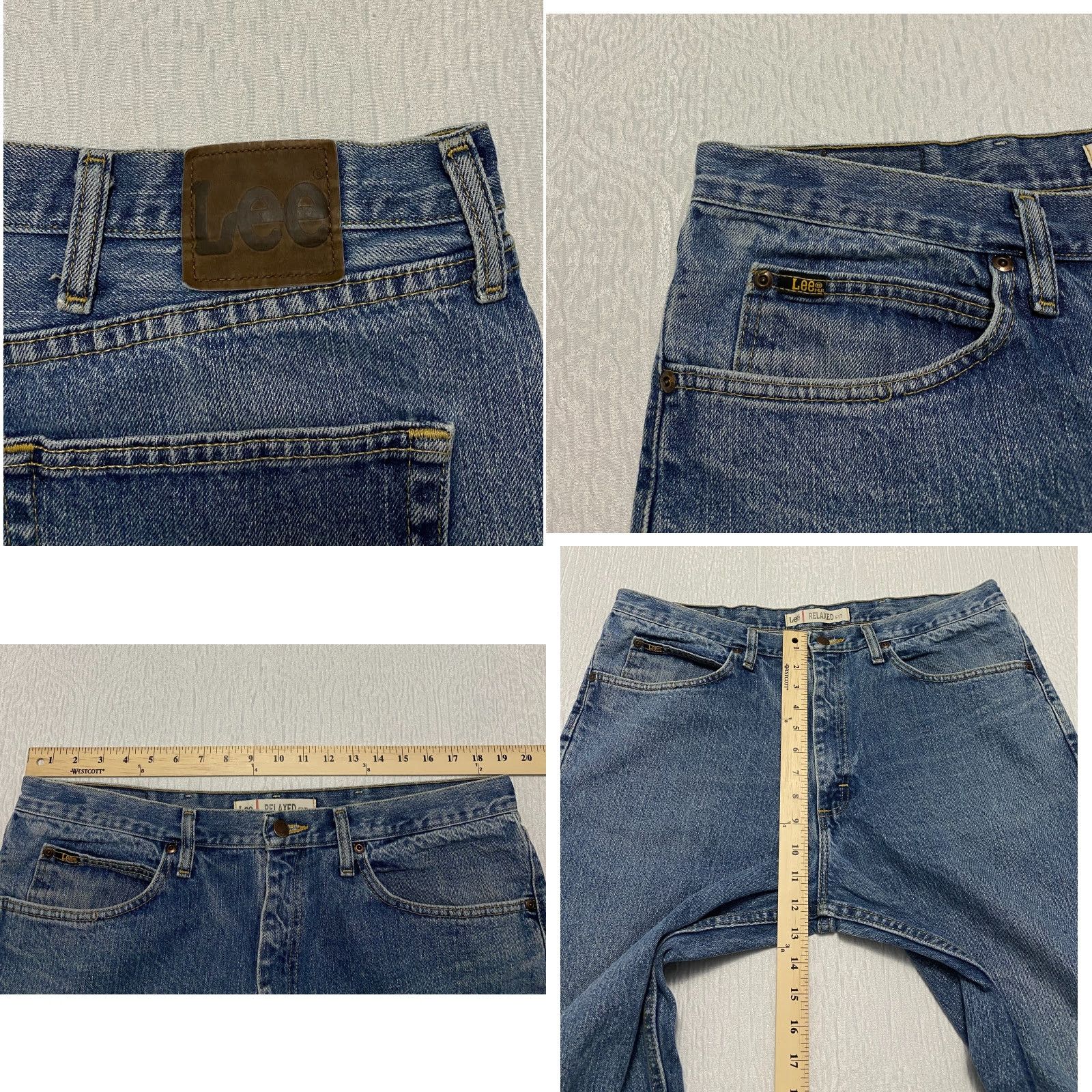 Lee Lee Relaxed Fit Jeans Men’s Size 38×34 Blue 100 % Cotton Straight Denim Size US 38 / EU 54 - 8 Thumbnail