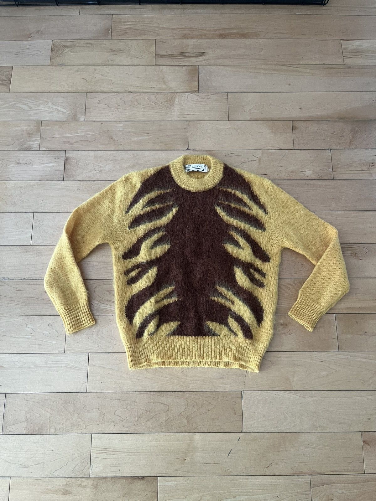 image of NWT - Marni X Maria Magdalena Suarez Tiger Stripes Sweater in Yellow, Men's (Size Small)