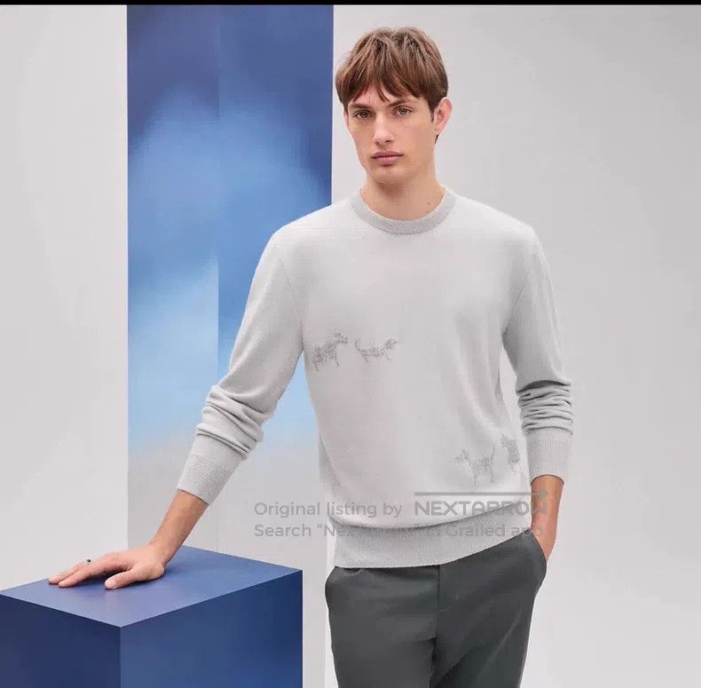 Hermes Hermes 25 Spring/Summer men's cashmere long sleeve knitwea Size US XL / EU 56 / 4 - 5 Thumbnail