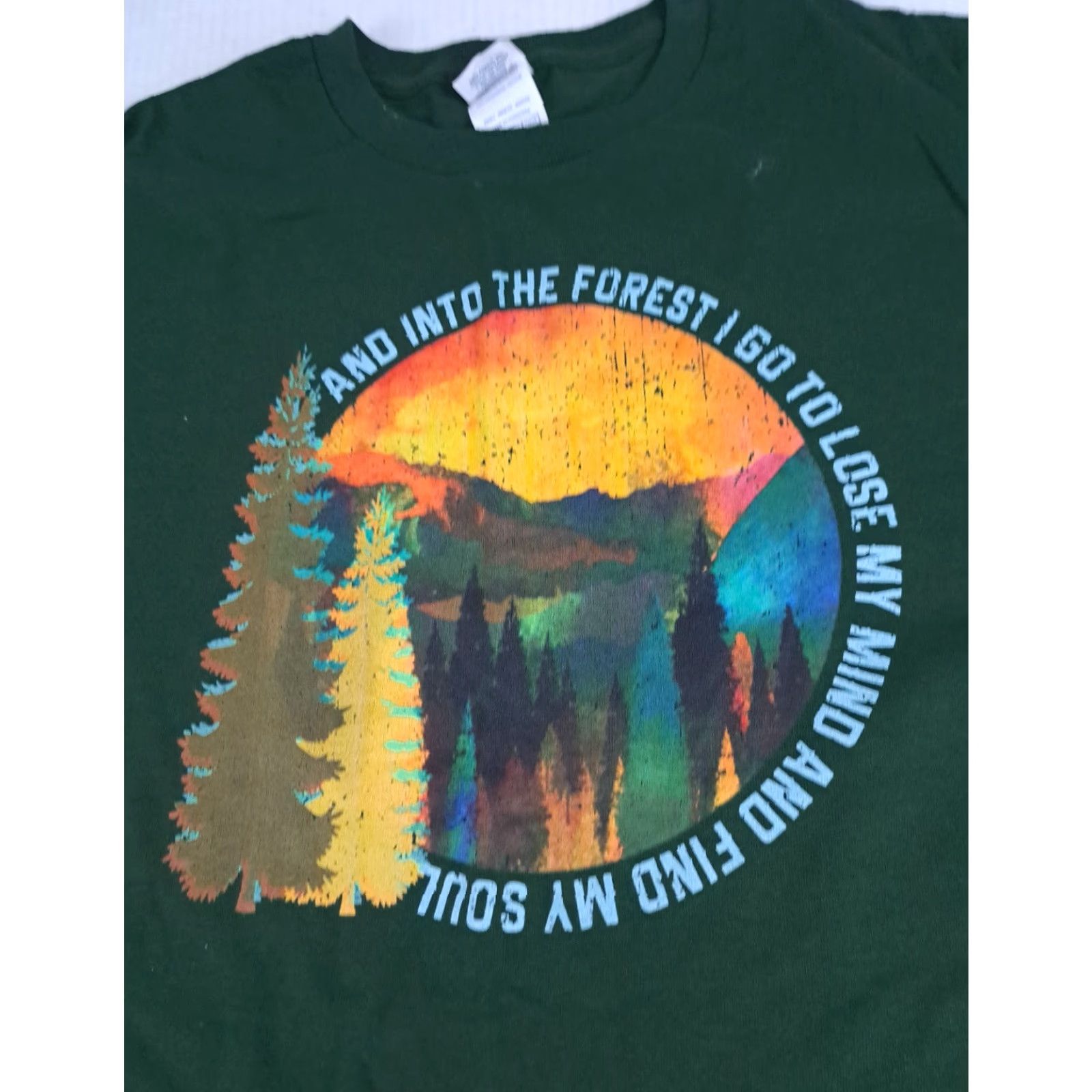 Delta VINTAGE Delta Pro Weight T-Shirt Canvas Cotton Green 90s Camping Long Sleeve XL Unisex Adults Mens Womens Boys Girls Size US XL / EU 56 / 4 - 4 Thumbnail