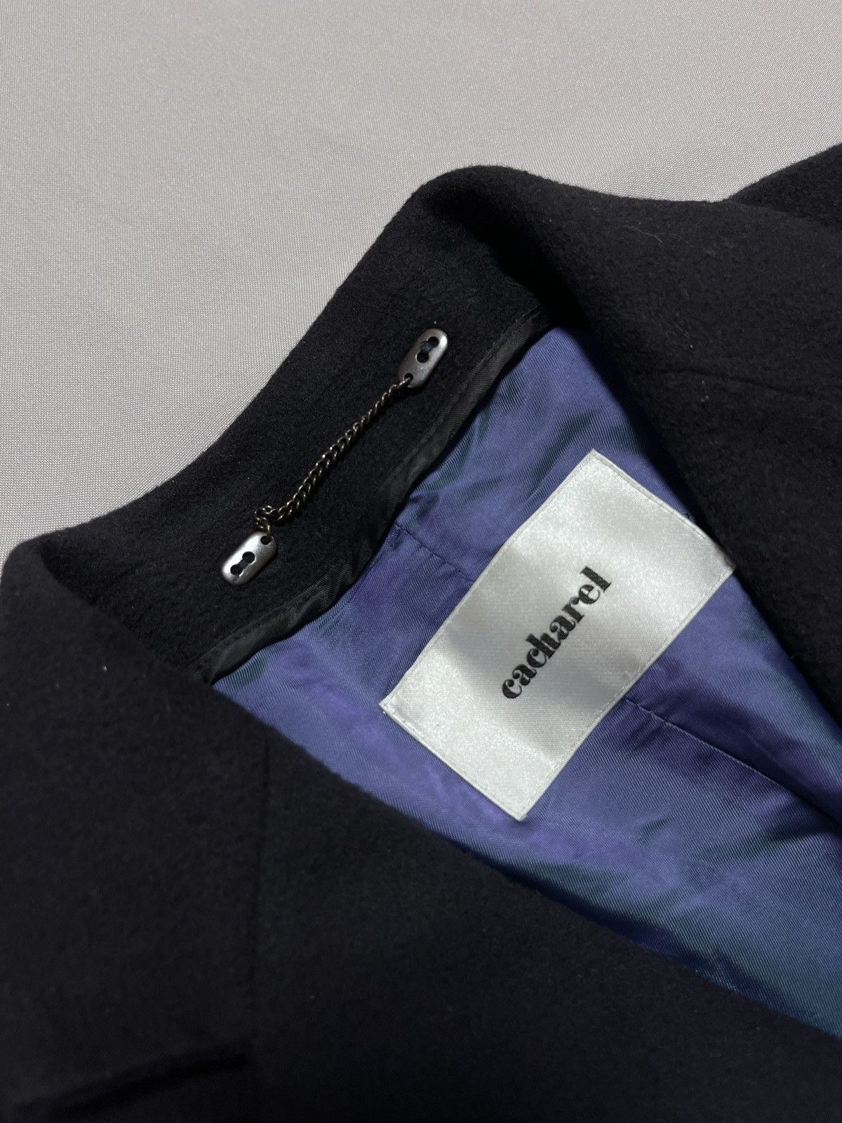 Other Cacharel Cashmere Heavy Warm Classic Luxury Crombie Overcoat Size US L / EU 52-54 / 3 - 7 Thumbnail