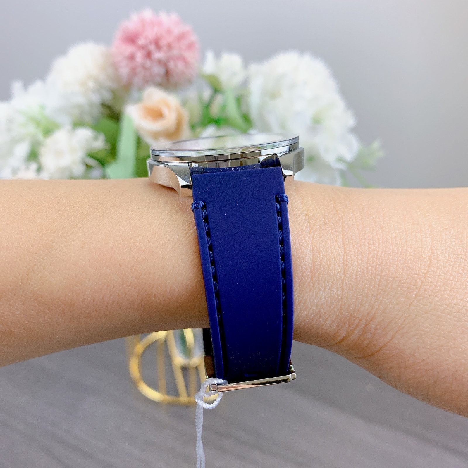Movado Movado 3600716 Bold Silver Dial Blue Silicone Strap Watch Size ONE SIZE - 2 Thumbnail