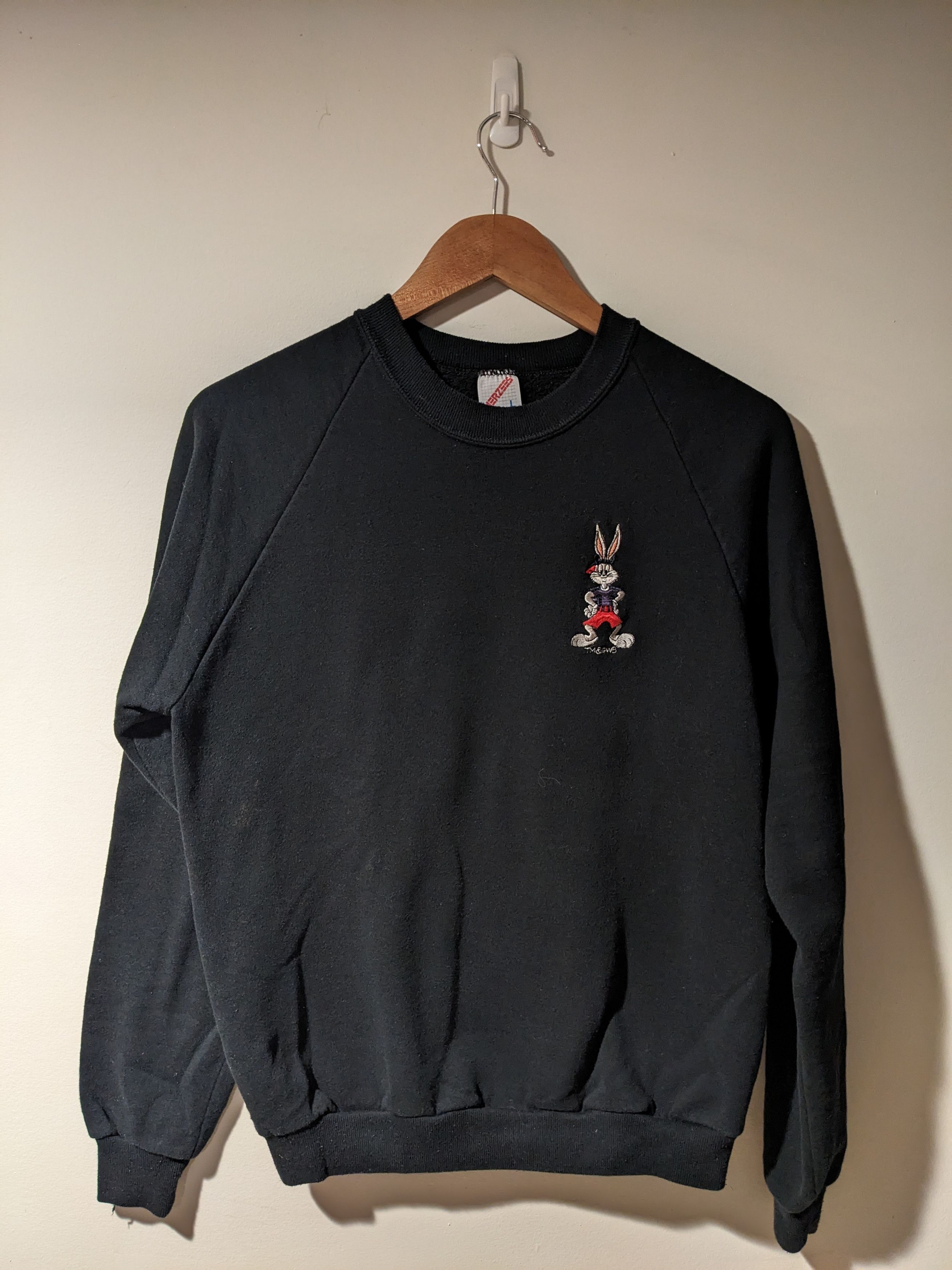 Cartoon Network × Vintage Vintage 90s Looney Tunes Bugs Bunny Black Large Sweatshirt Size US L / EU 52-54 / 3 - 1 Thumbnail