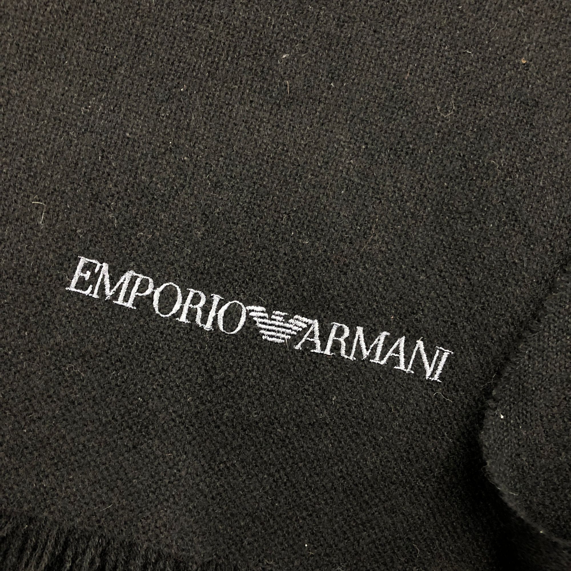 Emporio Armani Vintage Emporio Armani Scarf Long Shawl Stoles Wool Scarves. Size ONE SIZE - 5 Thumbnail