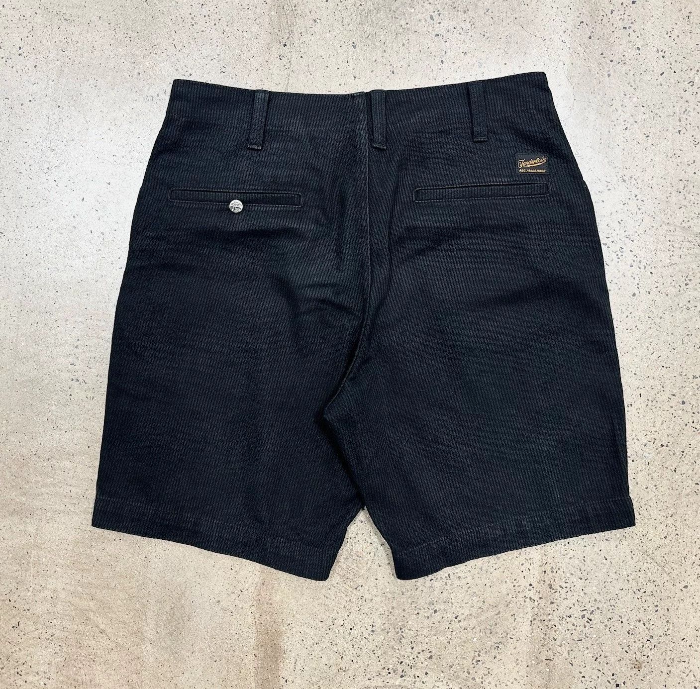 Tenderloin Vintage Black Corduroy Cargo Shorts Size US 26 / EU 42 - 1 Thumbnail