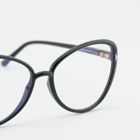 Tom Ford Tom Ford FT5907-B 001 Eyeglasses Black 55mm Butterfly Frame Size ONE SIZE - 2 Thumbnail