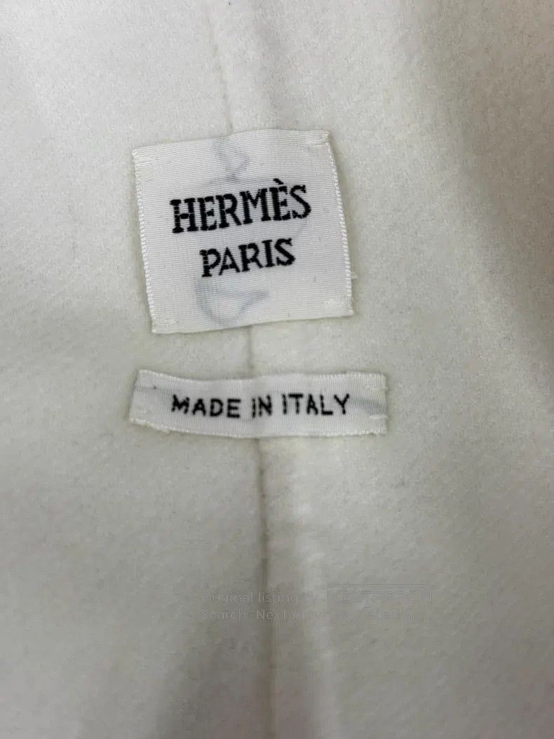 Hermes Hermes White Cashmere Coat for Fall-Winter 2023 Size XS / US 0-2 / IT 36-38 - 4 Thumbnail