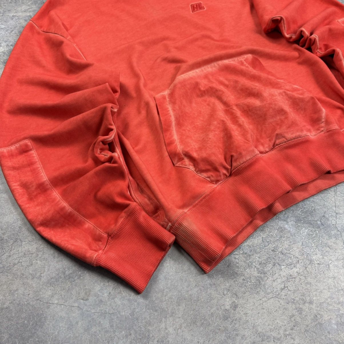 Helmut Lang HELMUT LANG FADED RED OVERSIZED EMBROIDERED LOGO HOODIE Sz M Size US M / EU 48-50 / 2 - 3 Thumbnail