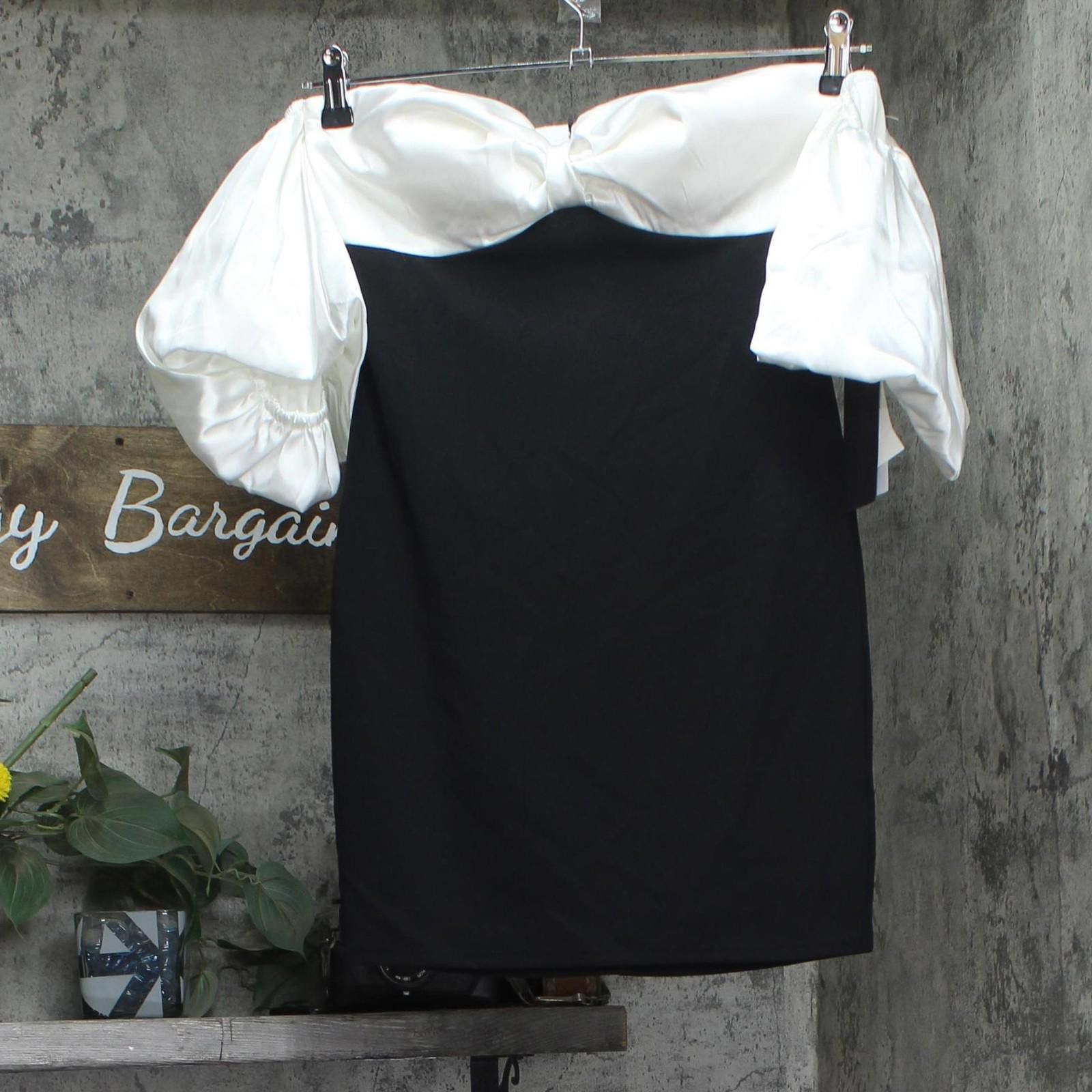 Other City Studios Bodycon Dress 5912pw8at3 Ivory / Black 7/8 Size M / US 6-8 / IT 42-44 - 1 Thumbnail