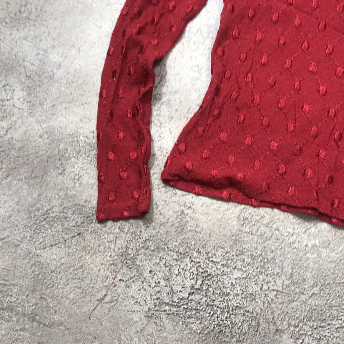 Vintage Vintage Y2K Mesh Textured Long Sleeve Top Avant Garde Logo S Size S / US 4 / IT 40 - 4 Thumbnail