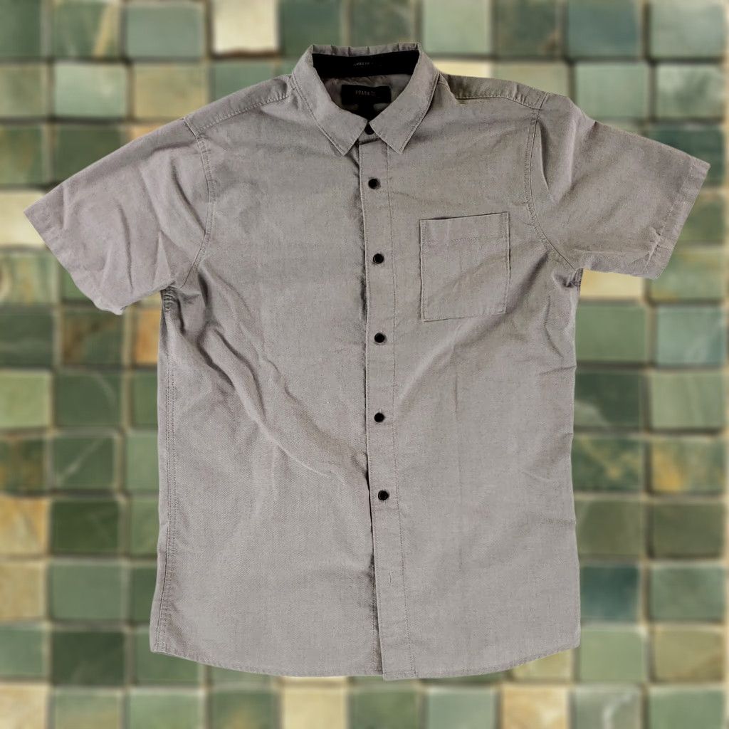 Roark Roark Shirt Button Up Short Sleeve Classic Fit Gray Mens M Size US M / EU 48-50 / 2 - 1 Thumbnail