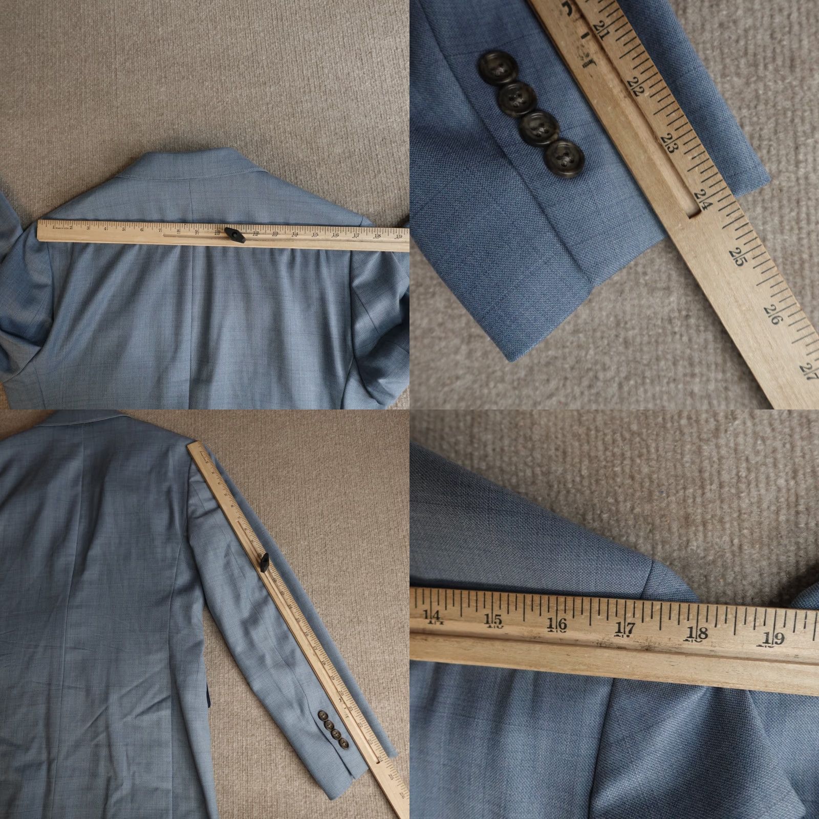 Bonobos Bonobos Blazer 38R Blue Wool Blend Slim Jacket Single-Breasted Notch Lapel Men Slim Fit Blue N/A ." Size 38R - 8 Thumbnail