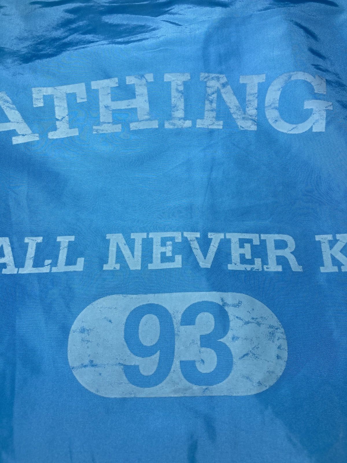 Bape 2000 Bape Nylon Varsity Jacket Baby Blue Stadium 90s OG Nigo Size US M / EU 48-50 / 2 - 10 Thumbnail