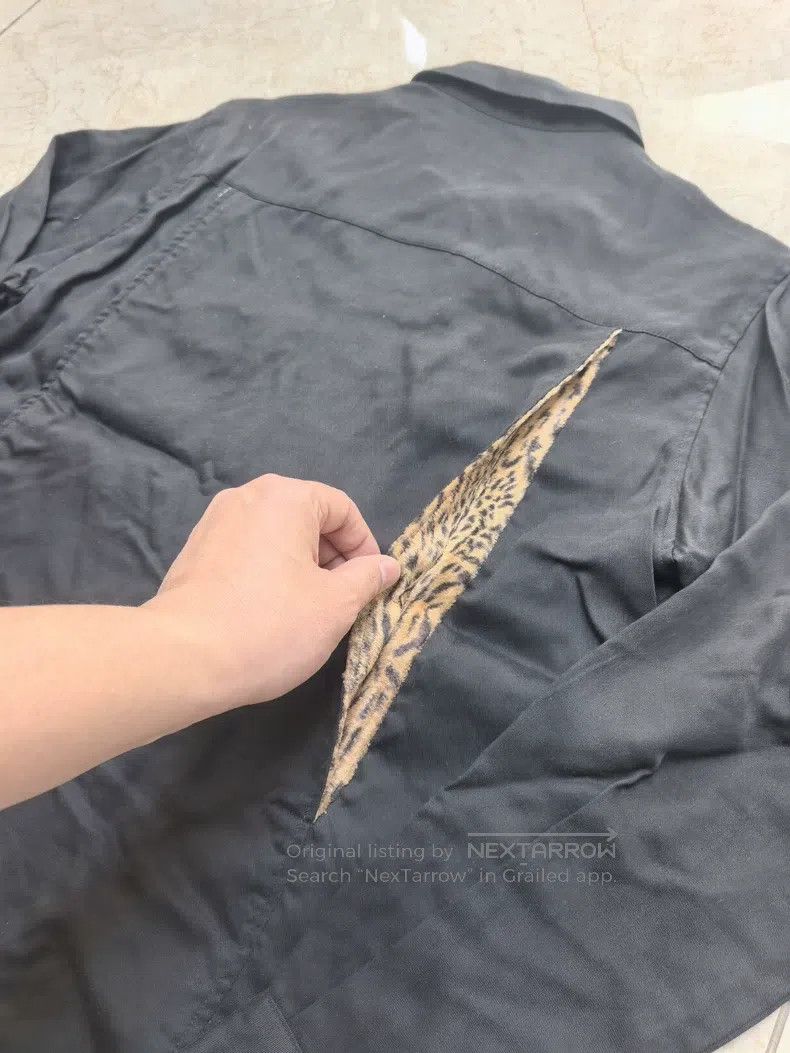Neighborhood Neighborhood Black Animal Print Fleece Patchwork Shirt Size US M / EU 48-50 / 2 - 7 Thumbnail