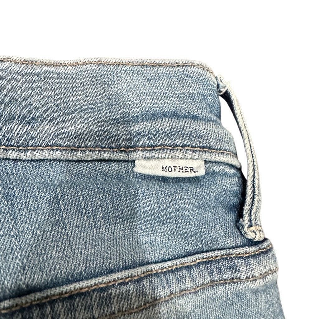MOTHER MOTHER Denim Pants Jeans ANTHROPOLOGIE $228 Retail The Stunner Zip Ankle Step Fray in Light Kitty Racer Size 25”/0 Size 25" / US 0 / IT 36 - 11 Thumbnail