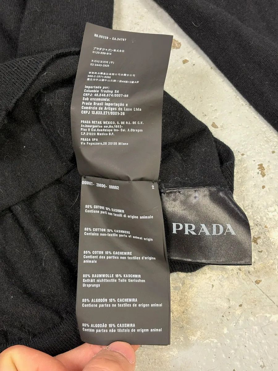 Designer × Prada × Vintage Prada Black Minimalist Cardigan Sweater Size US S / EU 44-46 / 1 - 5 Thumbnail