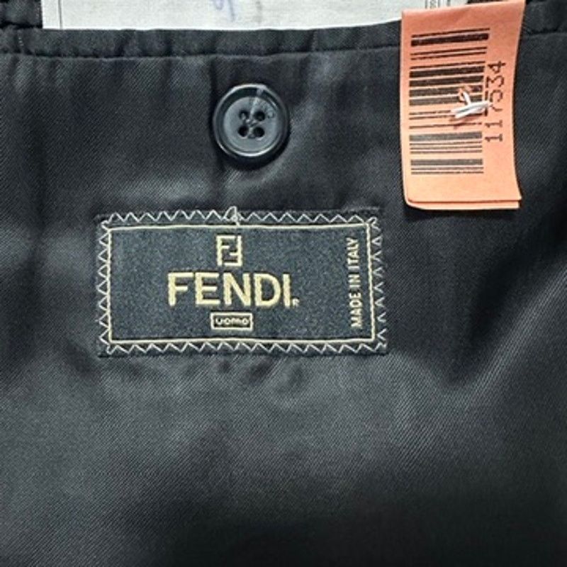 Fendi Fendi black texured 3 button wool blazer size 40L Size 40L - 5 Thumbnail