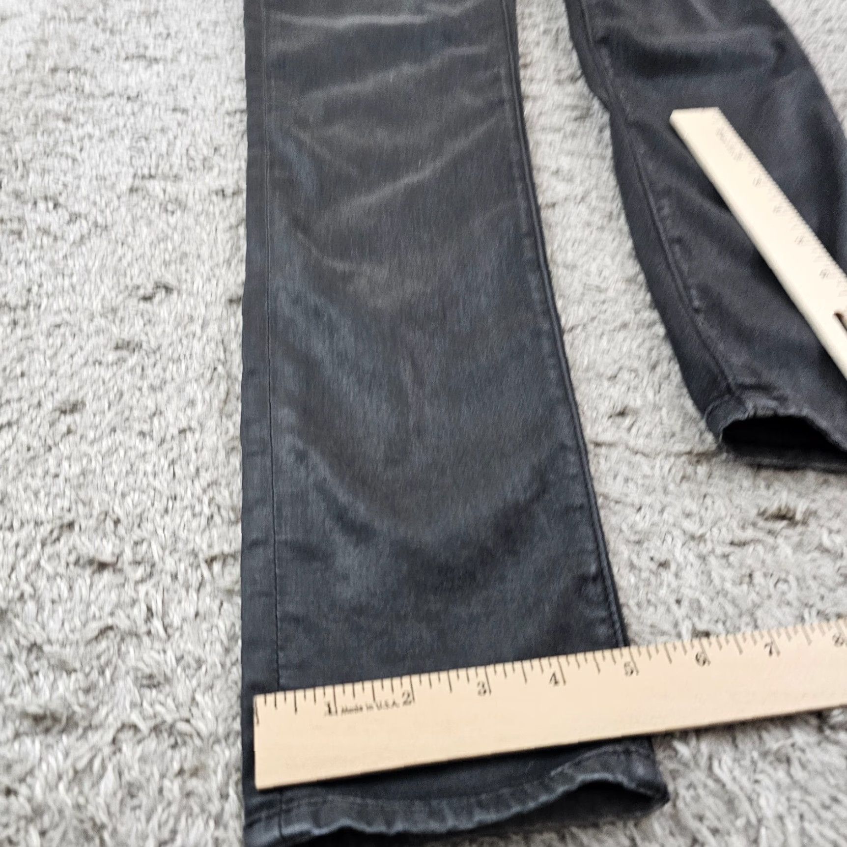 Vintage AG Adriano Goldschmied Coated Skinny Jeans Womens 28 Black 29 Inseam Regular Fit Size 28" / US 6 / IT 42 - 7 Thumbnail