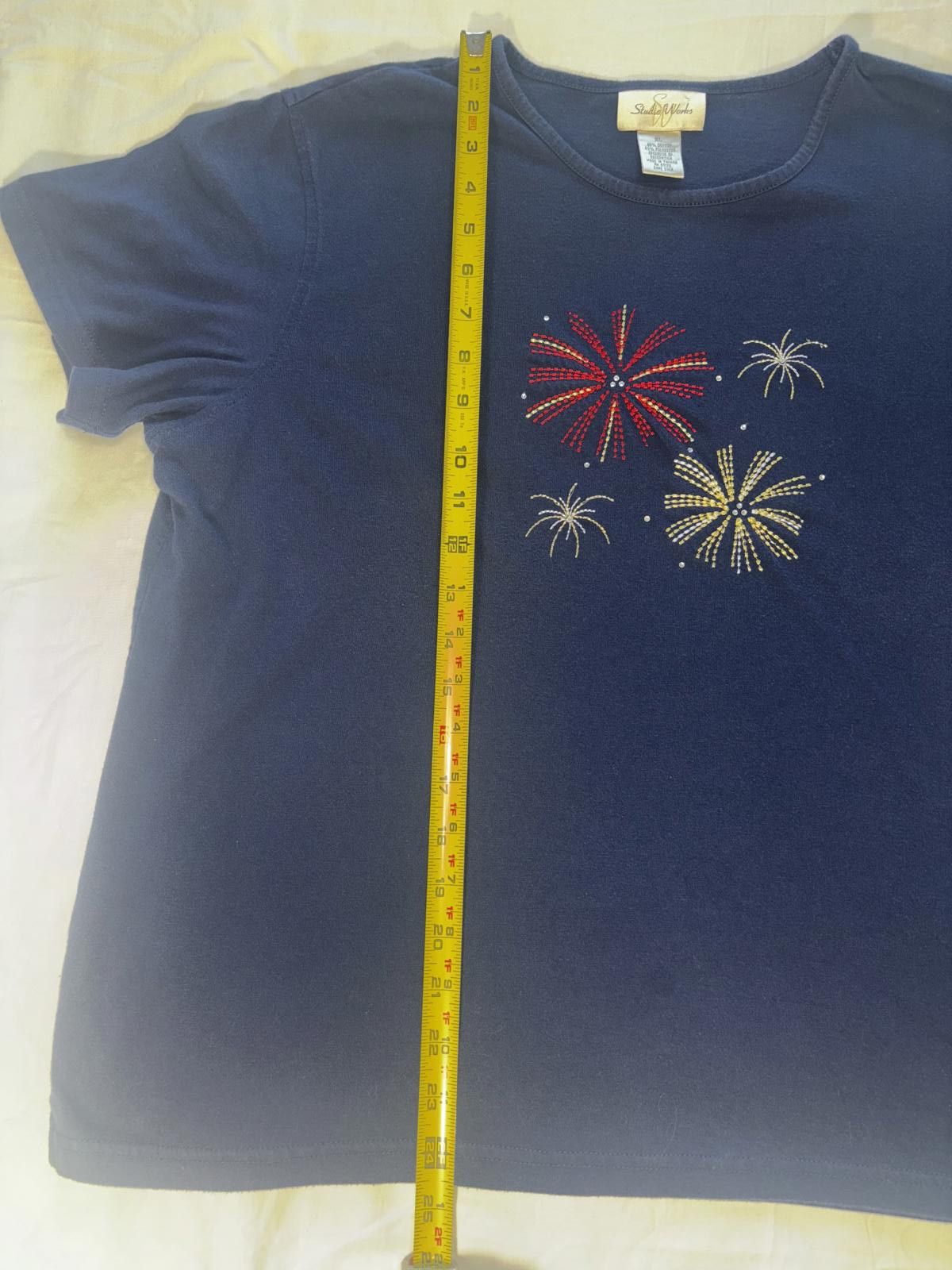 Designer Vintage Studio Works Fireworks Graphic Tee - Navy Blue Size XL / US 12-14 / IT 48-50 - 8 Thumbnail