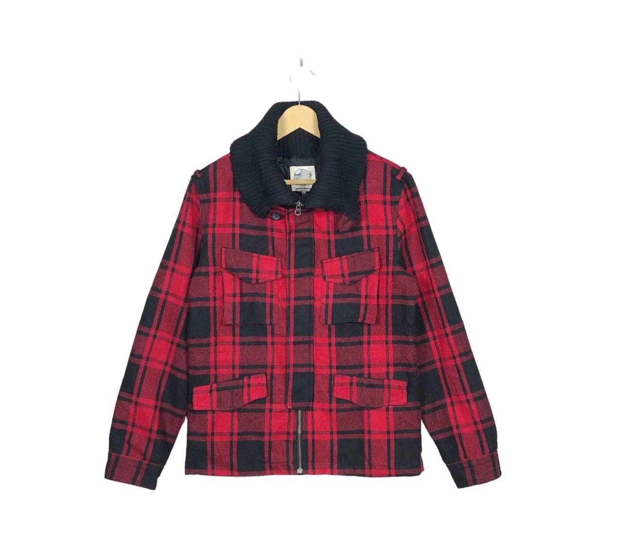 Japanese Brand Made in Heaven Plaid Tartan Wool Cruiser Jacket Punk Goth Size US M / EU 48-50 / 2 - 1 Thumbnail