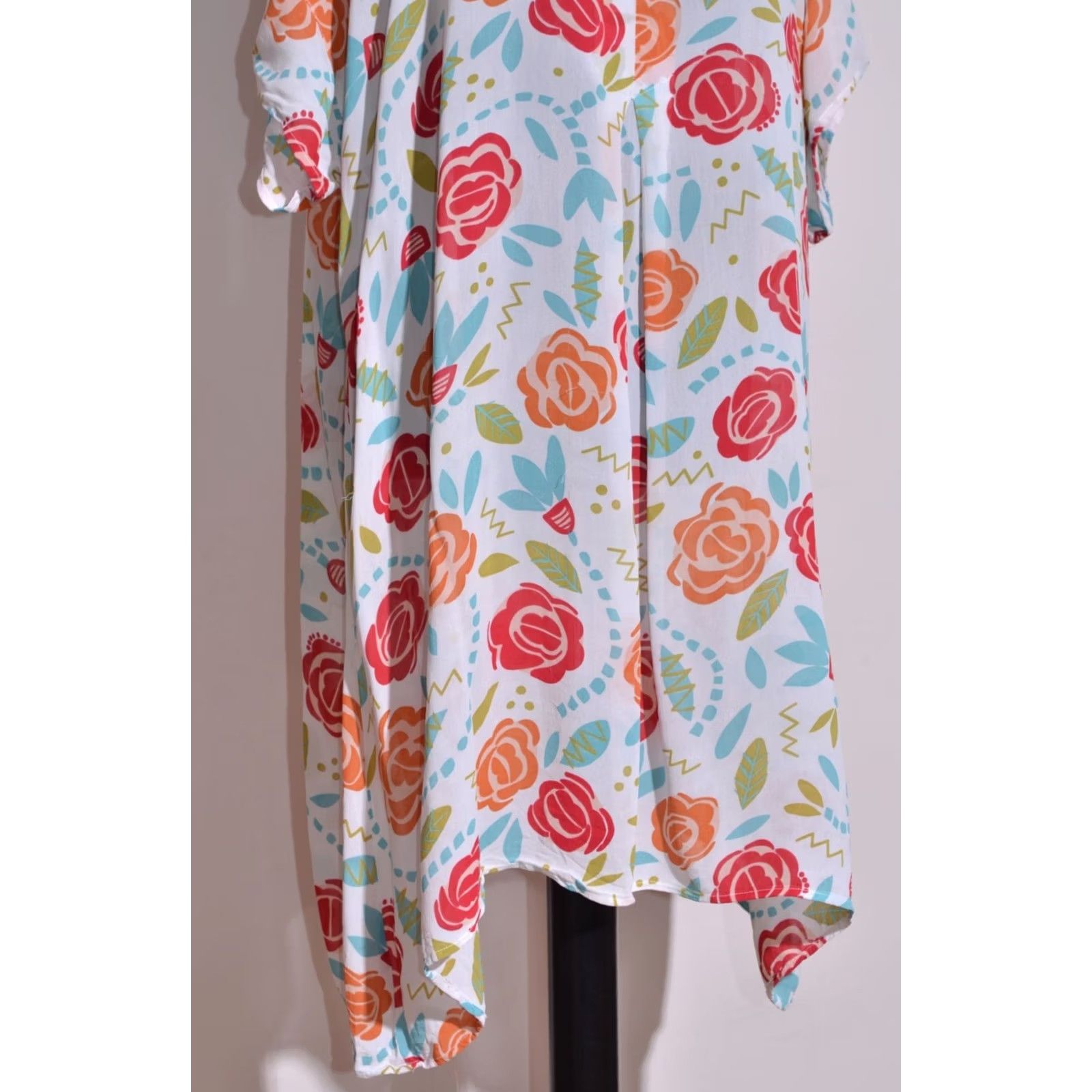 Vintage Gudrun Sjoden Womens Tunic Dress Viscose Floral Midi XL Multicoloured Dress Casual, Party/Cocktail Womens XL Viscose Floral Midi Size XL / US 12-14 / IT 48-50 - 4 Thumbnail