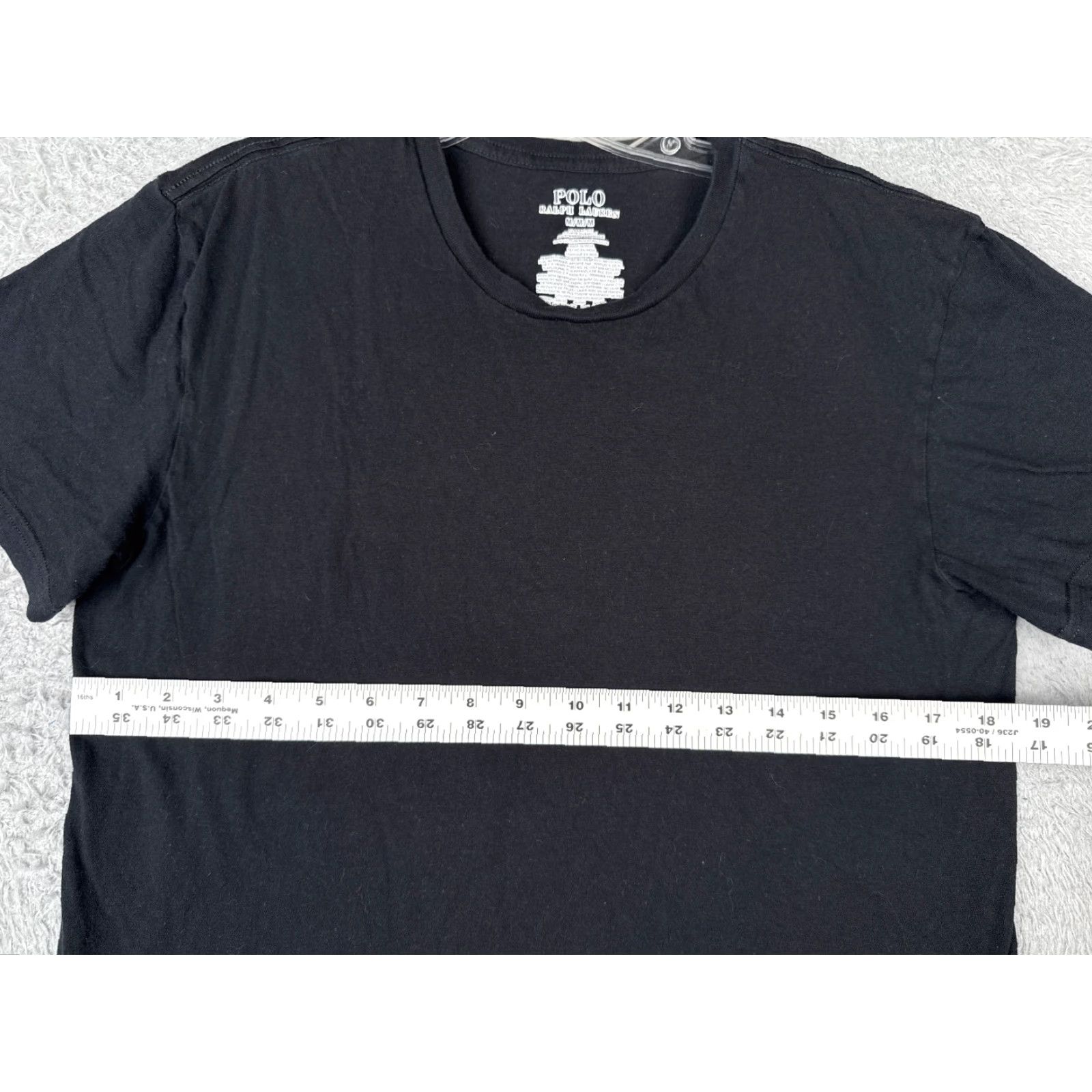 Ralph Lauren Polo Ralph Lauren Shirt Men Medium Black Crew Neck Short Sleeve Cotton Slim" Size US M / EU 48-50 / 2 - 7 Thumbnail