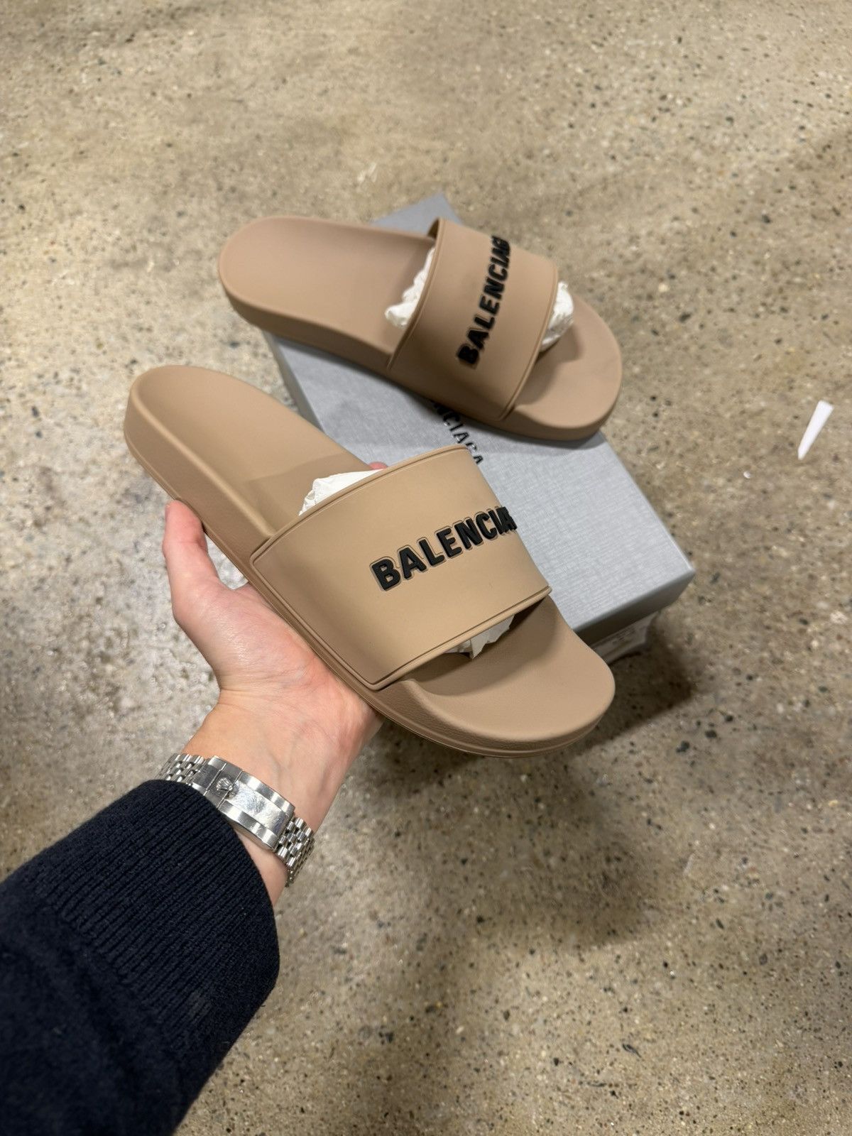 Balenciaga Balenciaga Rubber Slides NEW 500$ Size US 8 / EU 41 - 1 Thumbnail