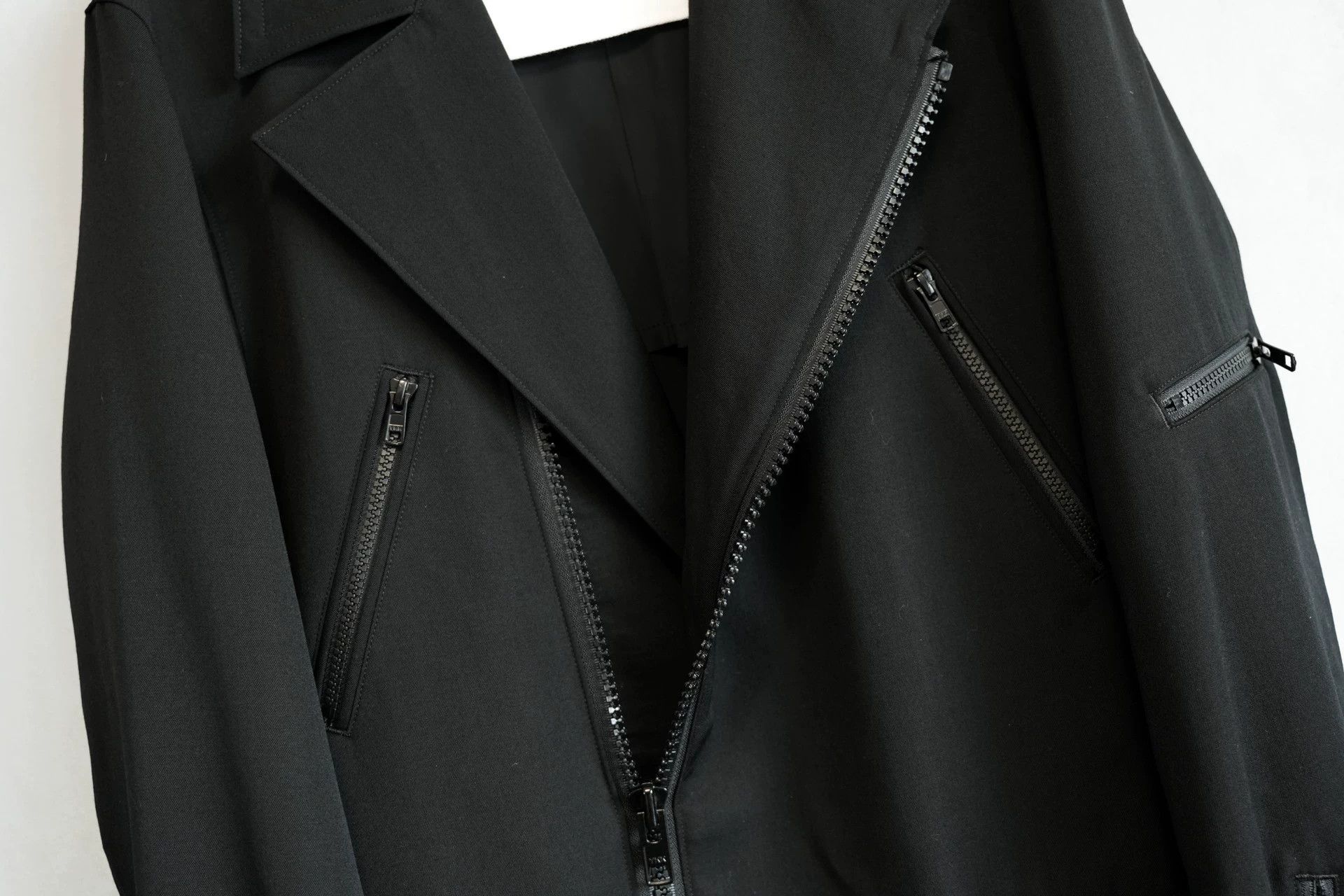Yohji Yamamoto Yohji Yamamoto 20SS Zipper Wool Biker Coat Size 1 Size US S / EU 44-46 / 1 - 5 Thumbnail