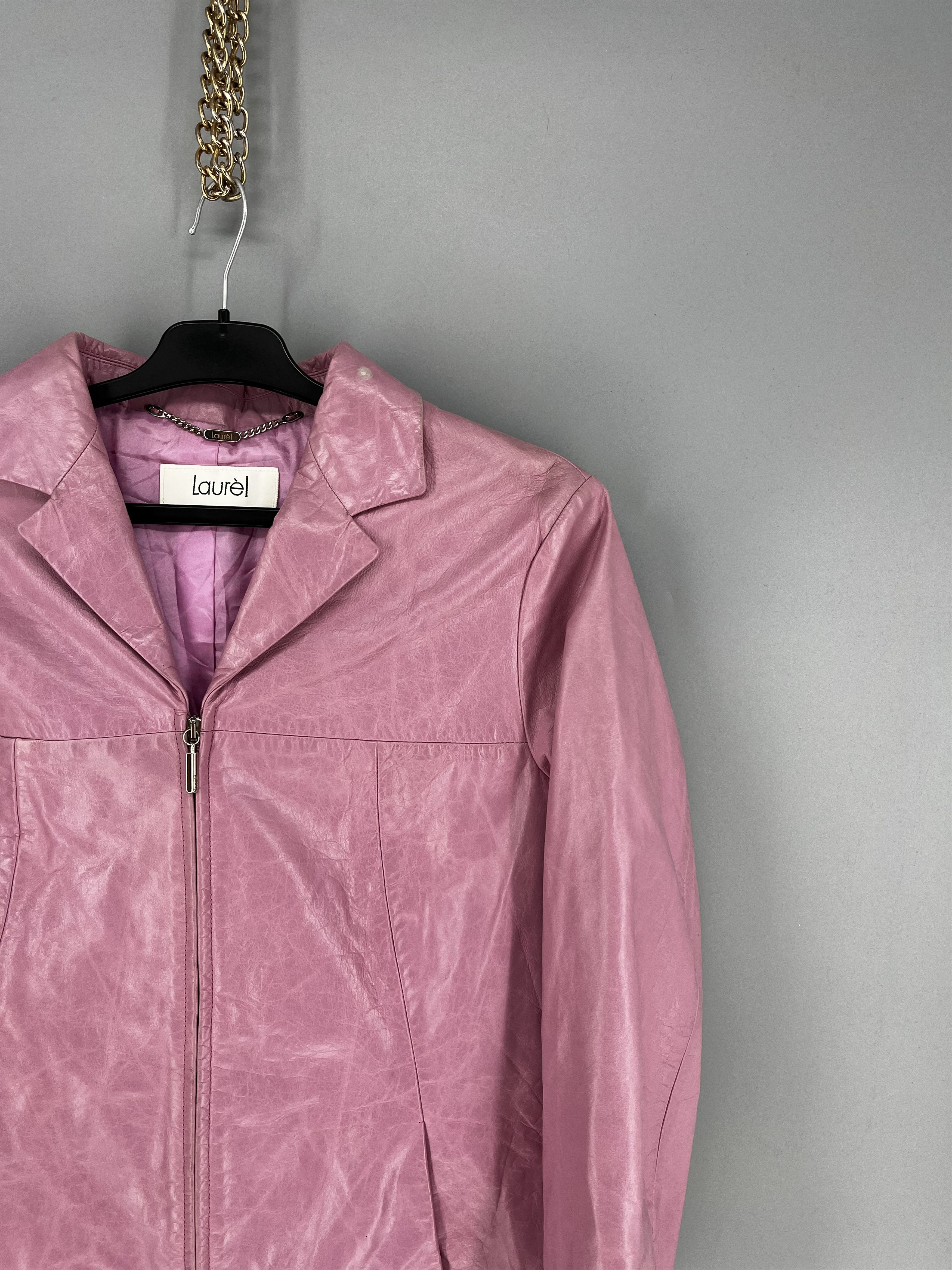 Laurel Leather biker jacket Laurel Pink size 38FR in Leather Size S / US 4 / IT 40 - 5 Thumbnail