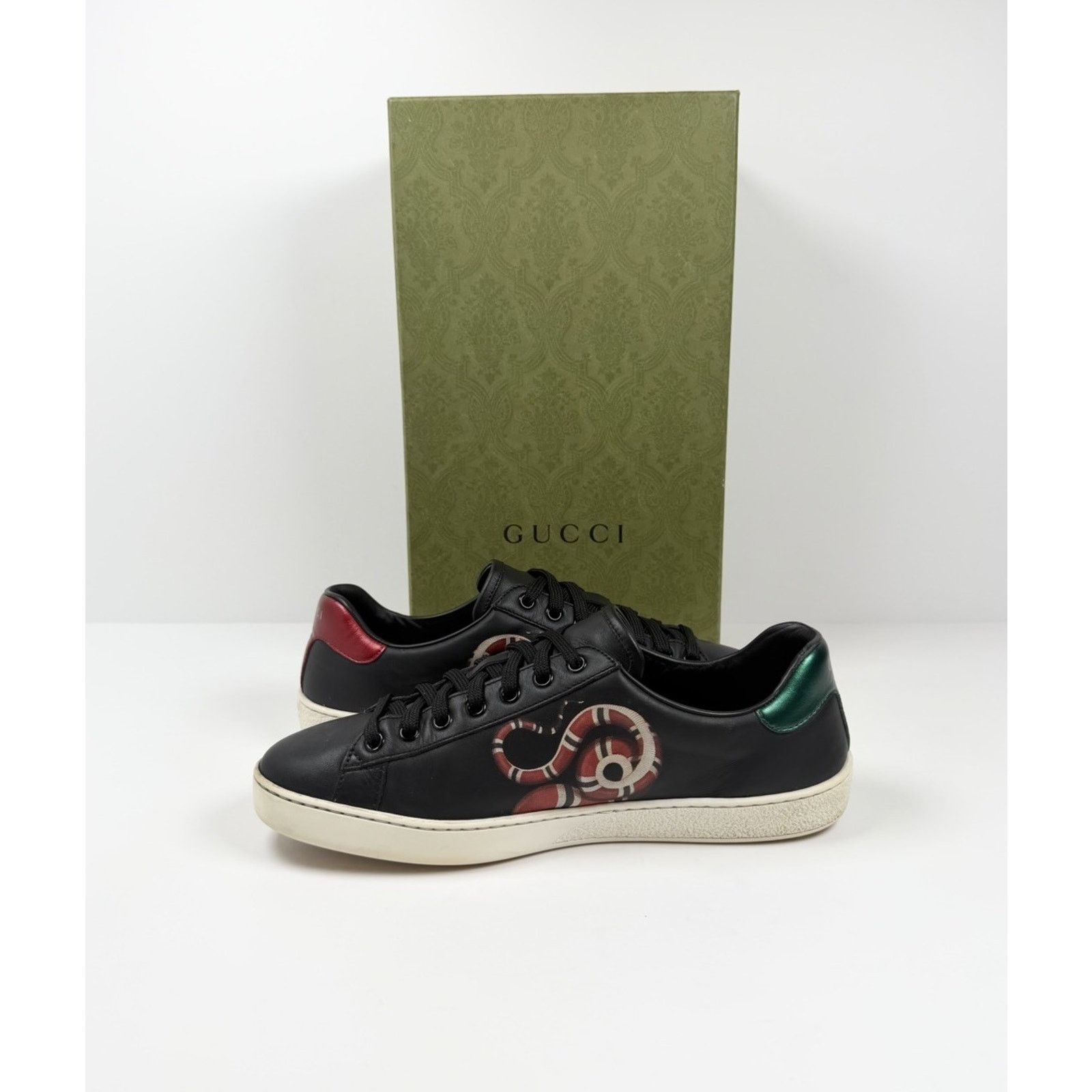 Gucci Size 8US - Gucci Ace Kingsnake Leather Sneakers Size US 8 / EU 41 - 6 Thumbnail