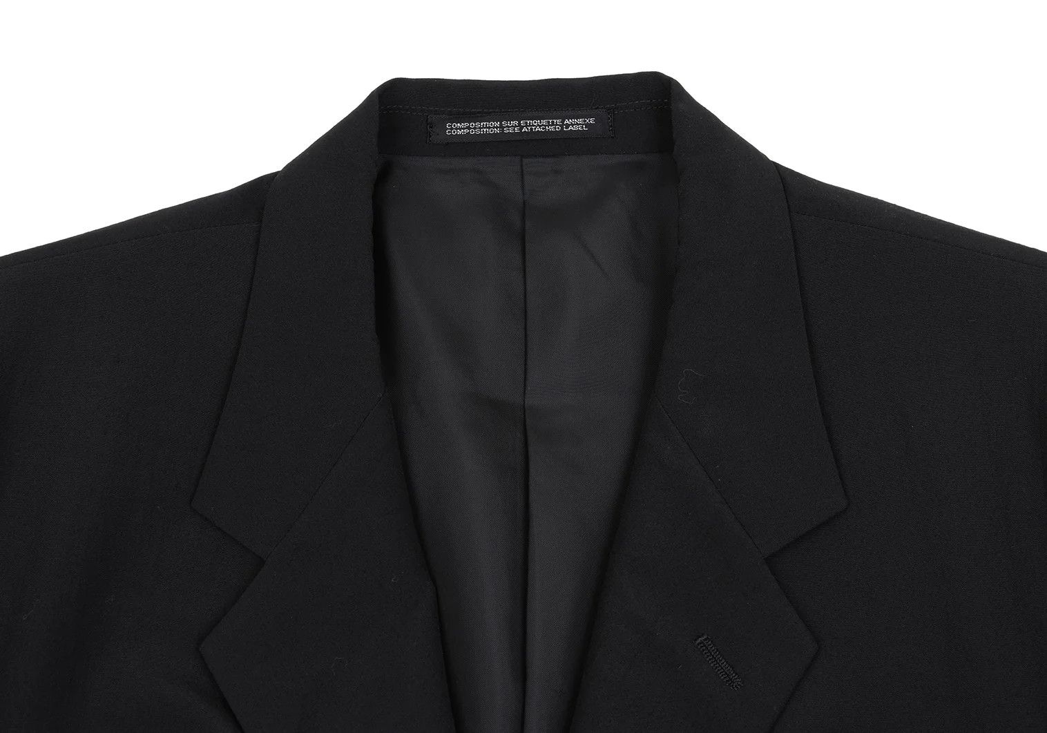 Yohji Yamamoto YOHJI YAMAMOTO COSTUME D'HOMME Wool Jacket Black S Size US S / EU 44-46 / 1 - 3 Thumbnail