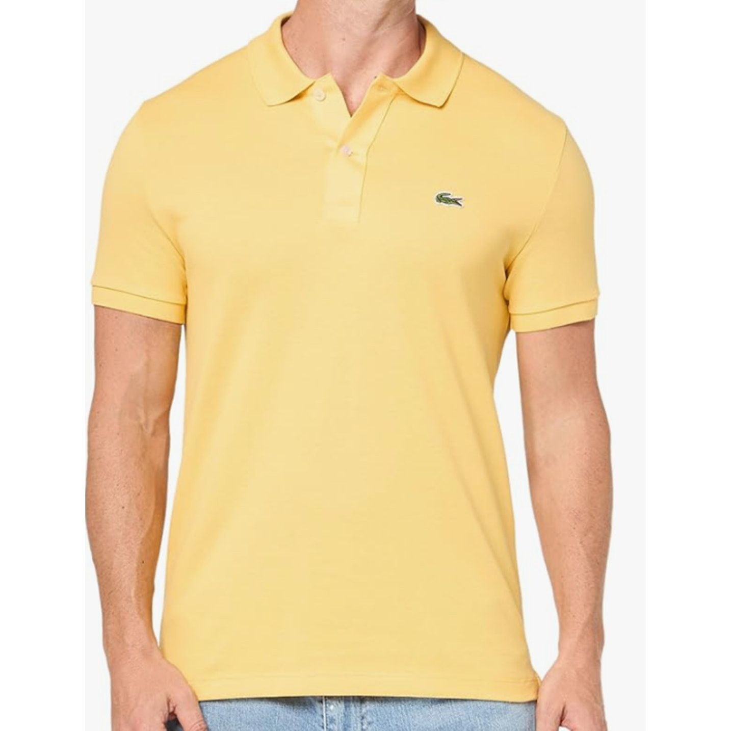 Lacoste Lacoste Men's Short Sleeve Classic Pique Polo Shirt Yellow L Size US L / EU 52-54 / 3 - 1 Thumbnail