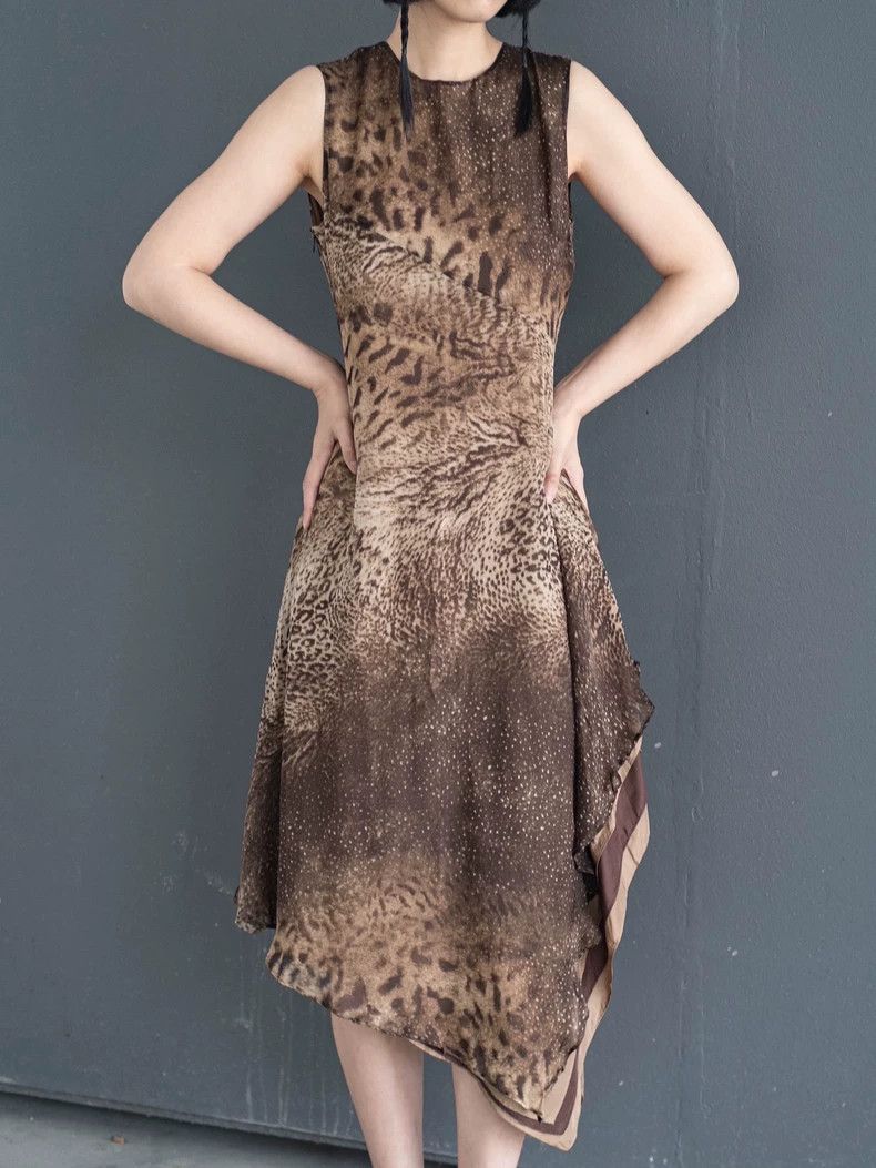 Kenzo KENZO Leopard patchwork silk dress vintage Size XS / US 0-2 / IT 36-38 - 4 Thumbnail