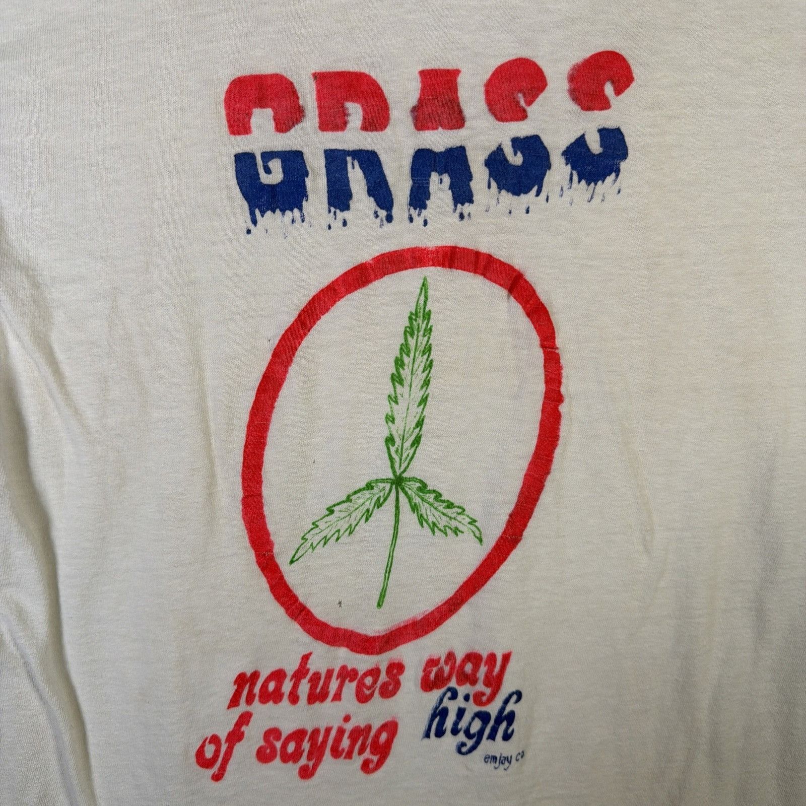 Hanes True Vintage Hanes Shirt Mens Medium White 60s Weed Nature Size US M / EU 48-50 / 2 - 3 Thumbnail