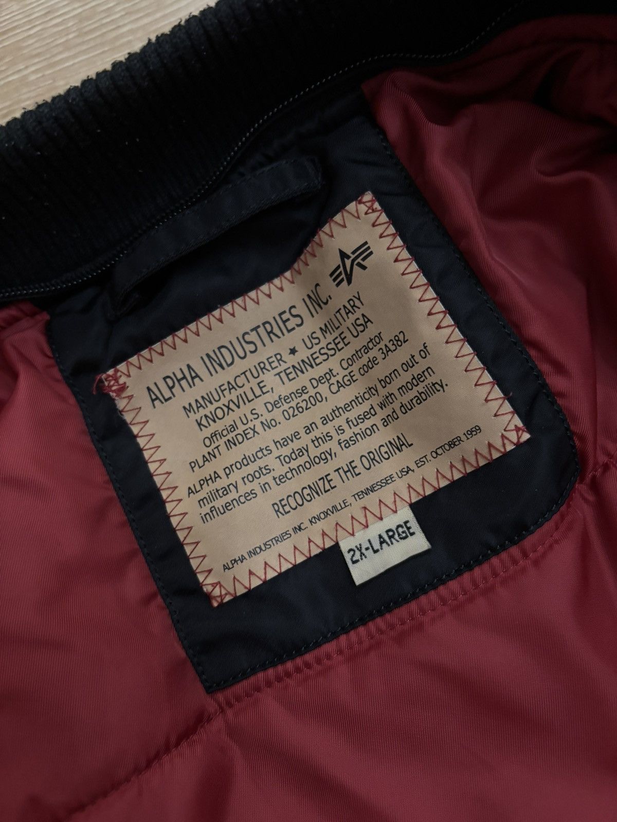 Alpha Industries Vintage Alpha Industries Bomber MA-1 – Black – Size XXL Size US XXL / EU 58 / 5 - 6 Thumbnail