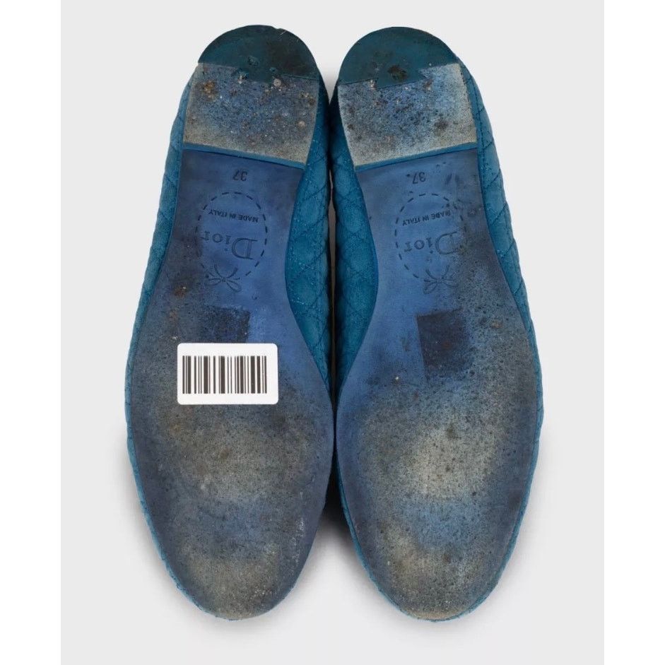 Dior Christian Dior Blue Suede Ballet Flats - EU 37 Size US 7 / IT 37 - 4 Thumbnail